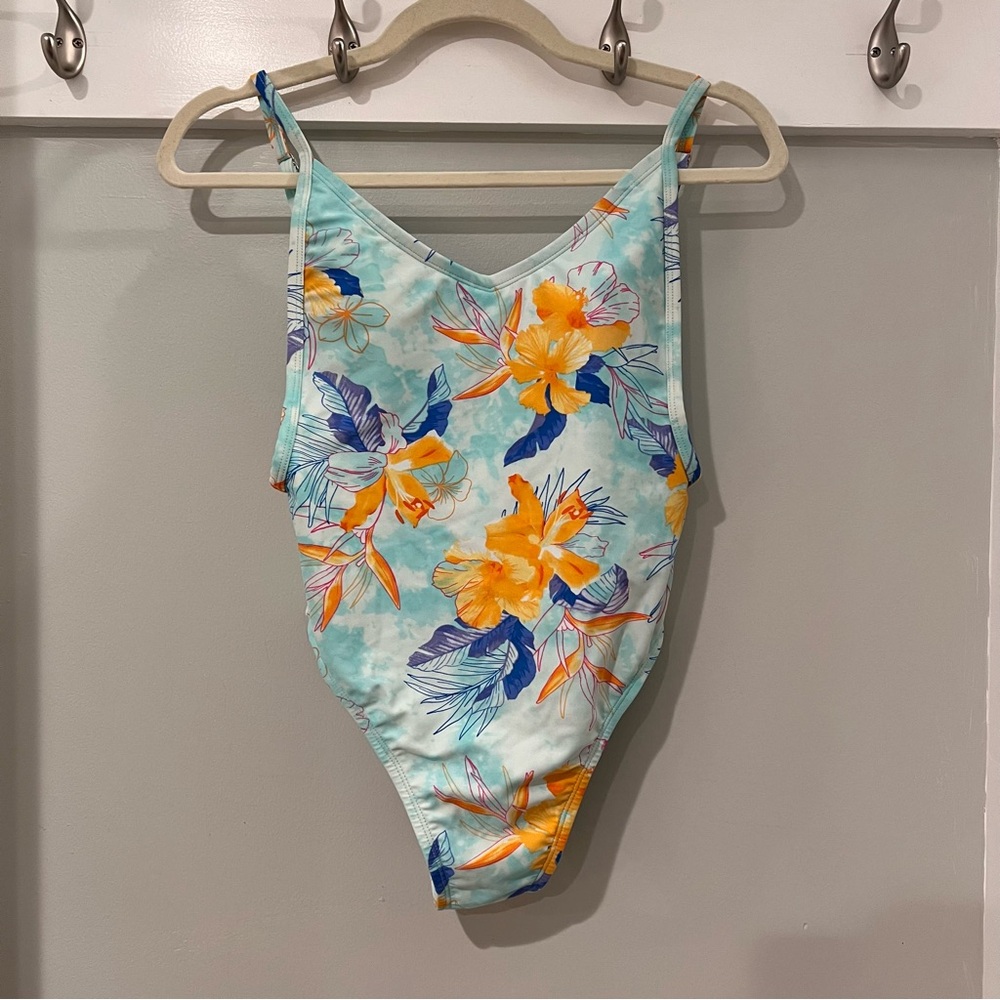 Xhilaration Floral One-Piece Swimsuit